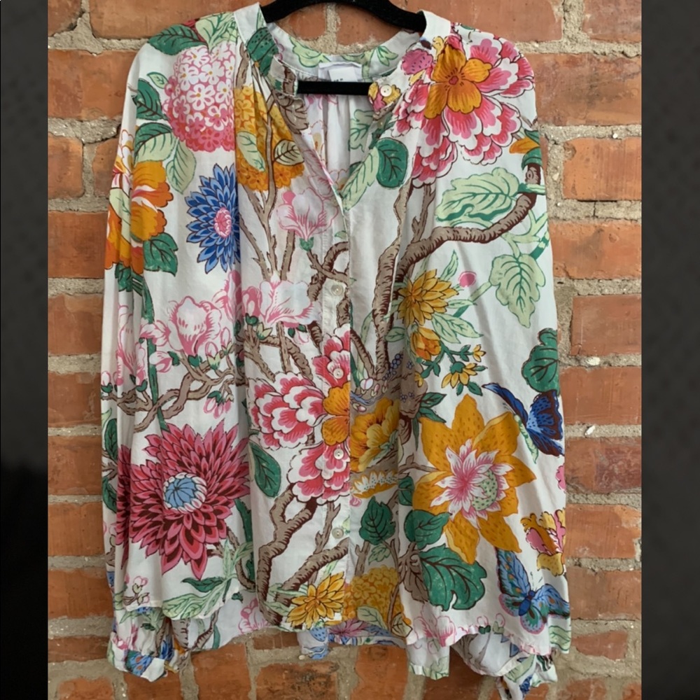 GP x Baker H&M floral colorful butterfly top